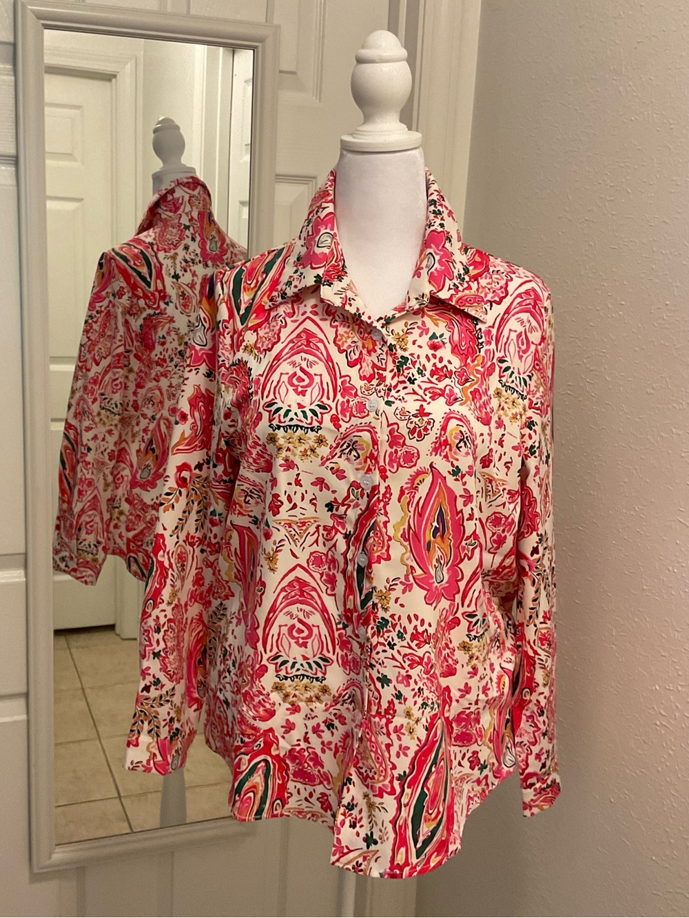 Sweet Floral Oversized Blouse M/L